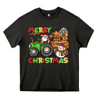 Asphalt merry christmas crew tractor Heavy Core Tee - CowGirlArtShop