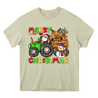 Mossy merry christmas crew tractor Heavy Core Tee - CowGirlArtShop