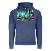 Vintage Denim Love Mom Vintage Hoodie - CowhideDigitalArt