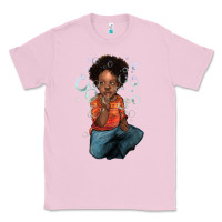 Bubblegum Pink Afro black boy Classic Tee - HowdyJamesFarm