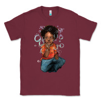 Burgundy Afro black boy Classic Tee - HowdyJamesFarm