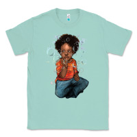 Seafoam Afro black boy Classic Tee - HowdyJamesFarm