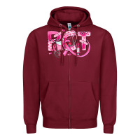 Burgundy breast cancer pct patient care technician Zipper Hoodie - JahusDesignShop