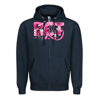 Navy breast cancer pct patient care technician Zipper Hoodie - JahusDesignShop