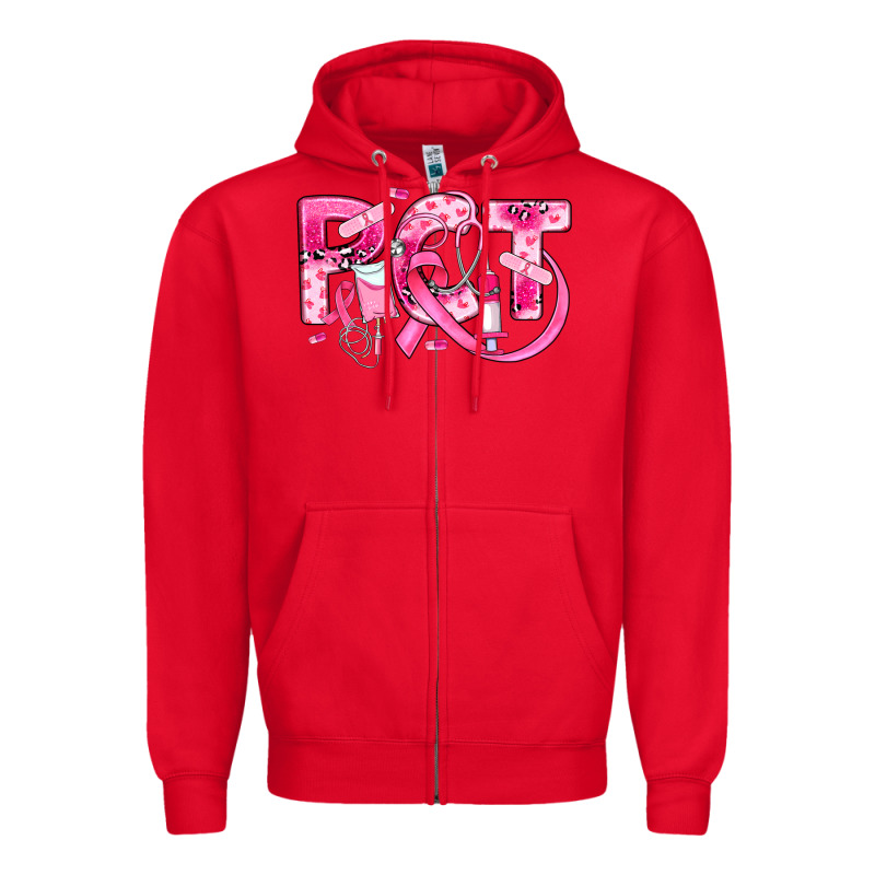 Breast Cancer Pct Patient Care Technician Zipper Hoodie by JahusDesignShop | Teevron