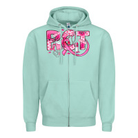 Seafoam breast cancer pct patient care technician Zipper Hoodie - JahusDesignShop