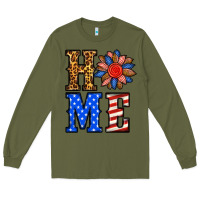 Army Green 4th of july home Long Sleeve Tee - BundleAndBundleShop