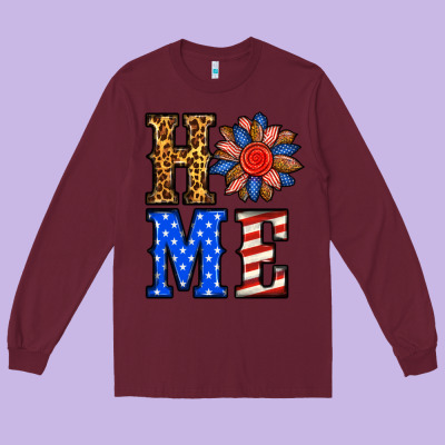 4th Of July Home Long Sleeve Tee Designed By Bundleandbundleshop