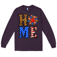Plum 4th of july home Long Sleeve Tee - BundleAndBundleShop