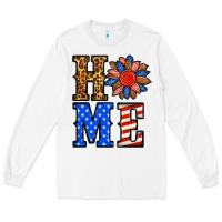 White 4th of july home Long Sleeve Tee - BundleAndBundleShop