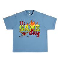 Pebble Blue It's Game Day Softball Urban Heavy Tee - BundleAndBundleShop