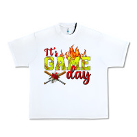 White It's Game Day Softball Urban Heavy Tee - BundleAndBundleShop