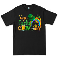 Black One lucky cowboy St. Patricks day Premium Tee - HowdyJamesFarm