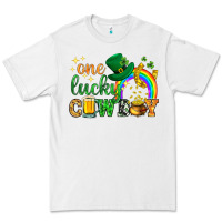 White One lucky cowboy St. Patricks day Premium Tee - HowdyJamesFarm