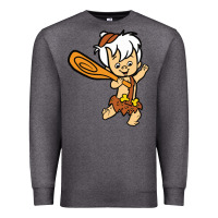 Charcoal Heather bamm bamm Premium Sweatshirt - DesigneFamous
