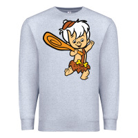 Heather Grey bamm bamm Premium Sweatshirt - DesigneFamous
