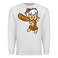 Oatmeal Heather bamm bamm Premium Sweatshirt - DesigneFamous