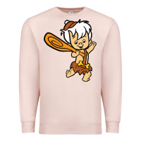 Pale Pink bamm bamm Premium Sweatshirt - DesigneFamous