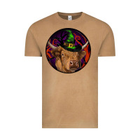 Vintage Camel halloween highland cow round Vintage Tee - RanaPortraitStore