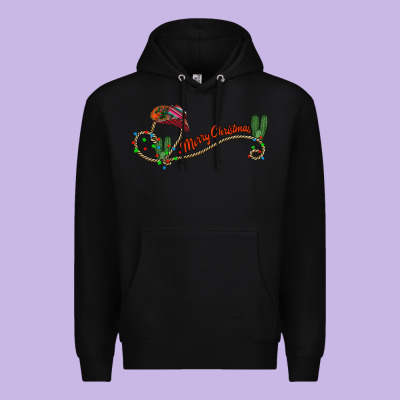 Merry Christmas Western Premium Hoodie Designed By Cowhidedigitalart
