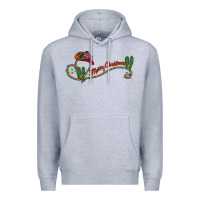 Heather Grey merry christmas western Premium Hoodie - CowhideDigitalArt