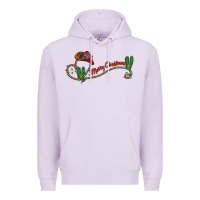 Lilac merry christmas western Premium Hoodie - CowhideDigitalArt