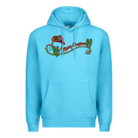 Ocean Blue merry christmas western Premium Hoodie - CowhideDigitalArt