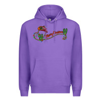 Purple merry christmas western Premium Hoodie - CowhideDigitalArt