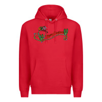 Red merry christmas western Premium Hoodie - CowhideDigitalArt