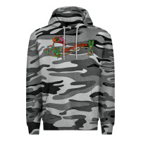 Slate Camo merry christmas western Premium Hoodie - CowhideDigitalArt