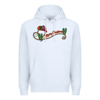 White merry christmas western Premium Hoodie - CowhideDigitalArt