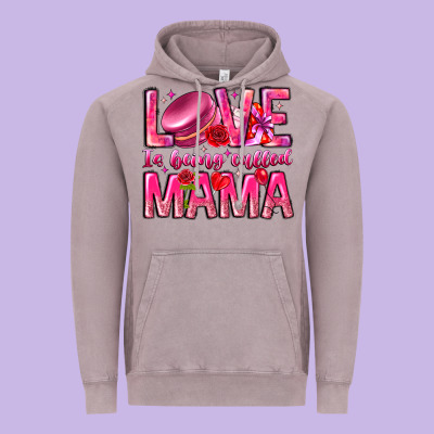 Love Is Being Called Mama Vintage Hoodie Designed By Cowhidedigitalart
