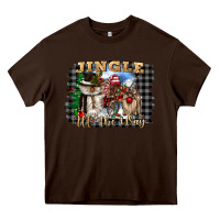 Chocolate Brown jingle all the way Heavy Core Tee - CowGirlArtShop
