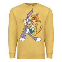 Antique Gold bugs bunny and lola bunny Premium Sweatshirt - DesigneFamous