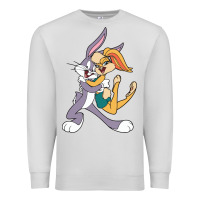 Dove Grey bugs bunny and lola bunny Premium Sweatshirt - DesigneFamous
