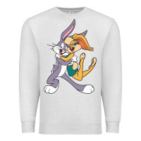 Oatmeal Heather bugs bunny and lola bunny Premium Sweatshirt - DesigneFamous