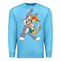 Ocean Blue bugs bunny and lola bunny Premium Sweatshirt - DesigneFamous