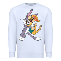 White bugs bunny and lola bunny Premium Sweatshirt - DesigneFamous