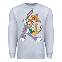 Heather Grey bugs bunny and lola bunny Premium Sweatshirt - DesigneFamous