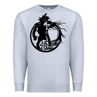Heather Grey goku super saiyan ultra dragon Premium Sweatshirt - DesigneFamous