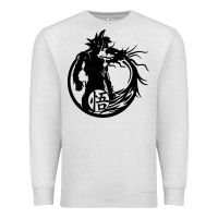 Oatmeal Heather goku super saiyan ultra dragon Premium Sweatshirt - DesigneFamous