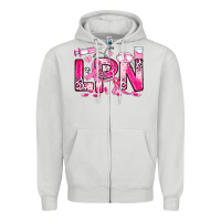 Dove Grey breast cancer lpn licensed practical nurse Zipper Hoodie - JahusDesignShop