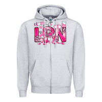 Heather Grey breast cancer lpn licensed practical nurse Zipper Hoodie - JahusDesignShop