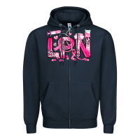 Navy breast cancer lpn licensed practical nurse Zipper Hoodie - JahusDesignShop