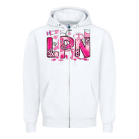 White breast cancer lpn licensed practical nurse Zipper Hoodie - JahusDesignShop