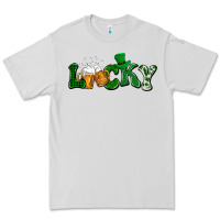 Dove Grey Lucky with beer St. Patricks day Premium Tee - HowdyJamesFarm