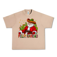 Burro Feliz Navidad Santa With Cactus Urban Heavy Tee - BundleAndBundleShop