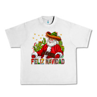 Lunar Rock Feliz Navidad Santa With Cactus Urban Heavy Tee - BundleAndBundleShop
