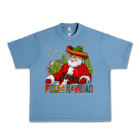 Feliz Navidad Santa With Cactus Urban Heavy Tee | Teevron