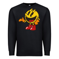 Black pacman Premium Sweatshirt - DesigneFamous